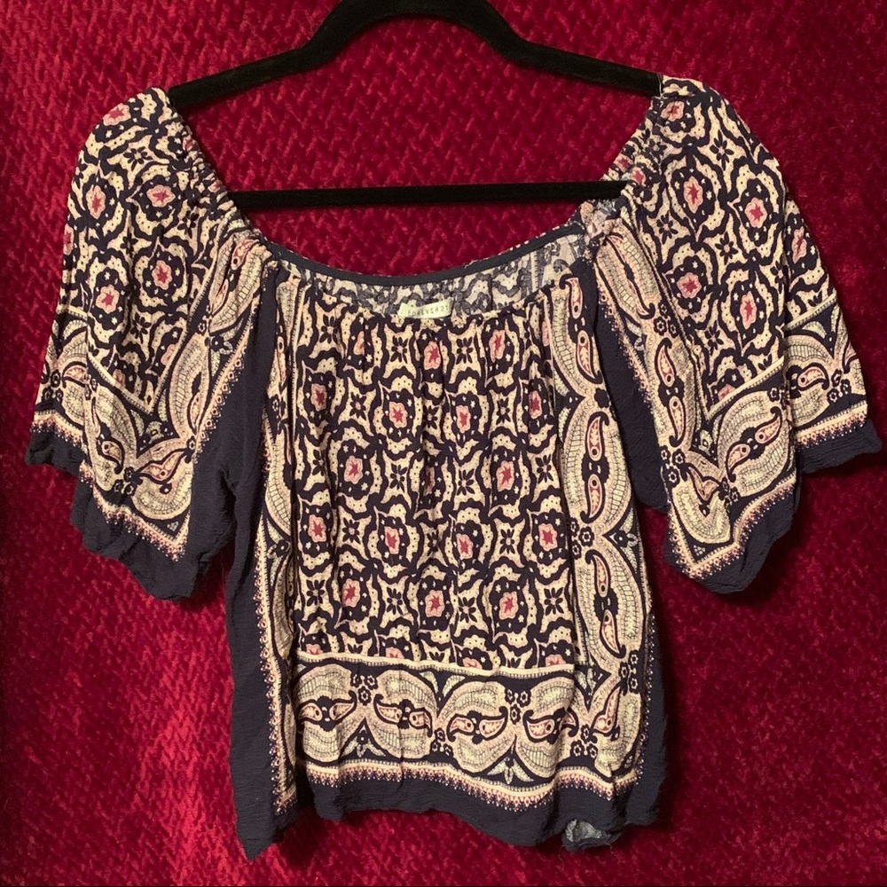 Square neck boho top